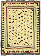 Pure Country Weavers Cherries Jubilee Blanket - Garden Floral Gift Tapestry Throw Woven from Cotton - Made in the USA (72x54) - color: Cherries Jubilee