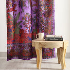 Popular Handicrafts Indian Hippie Bohemian Beautiful Tie Dye Tree of Life Birds Curtain Panels Purple - color: Purple, size: 38"W x 83"L (Pack of 2)