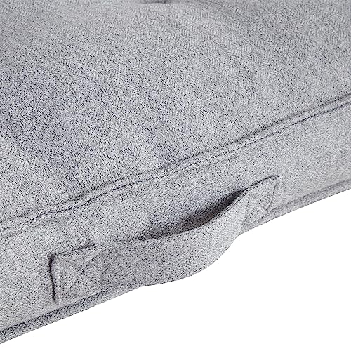 South Pine Porch Mila Square Tufted Pillow Style Dog Bed, Cement, Large (40" x 40") - color: Cement, size: Large (40" x 40")