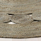 SAFAVIEH Area Rug 4' Round - Natural Fiber Collection - Grey, Handmade Jute, Boho Farmhouse Braided Design (NF364C) - color: Grey, size: 4' (Round)