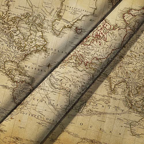 Old World Map Tapestry, Vintage Map Geographical Distribution Tapestry Wall Hanging, Brown Historical Atlas Educational World Map Poster for Classroom Bedroom Living Room Office 40x30 Inch - color: Retro Map, size: 40L" x 30W"