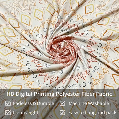 Damanse Floral Tapestry Wall Hanging Cute,Boho Wall Tapestry for Bedroom Aesthetic,Mandala Living Room Decor for Teen Girls (Yellow, 49.2"x59.1") - color: Yellow, size: 59.1"L x 49.2"W