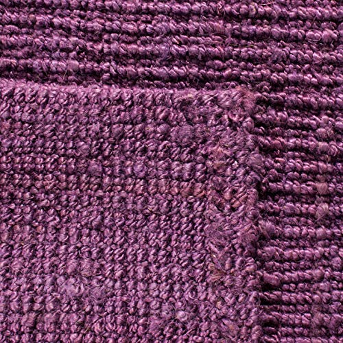 SAFAVIEH Natural Fiber Collection Runner Rug - 2'6" x 8', Purple, Handmade Jute, Farmhouse Style, Chunky Textured Thick Pile (NF447B) - color: Purple, size: 2'6" x 8' (Runner)