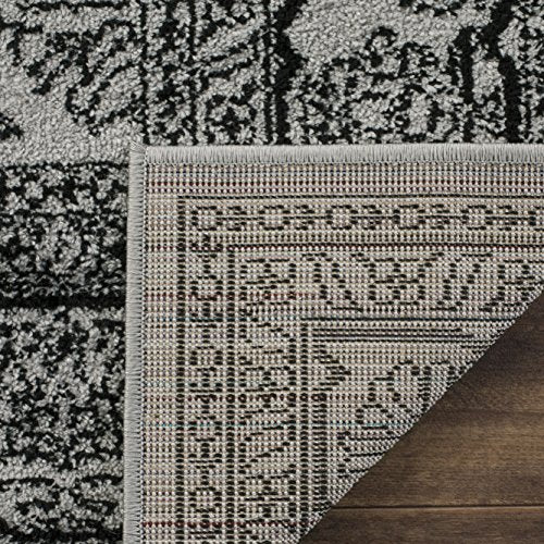 SAFAVIEH Adirondack Collection Runner Rug - 2'6" x 6', Silver & Black, Oriental Medallion Design, Non-Shedding & Easy to Clean, Ideal for Ideal for Hallway, Foyer, Kitchen, Entryway, Bedroom (ADR108A) - color: Silver/Black, size: 2'6" x 6' (Runner)