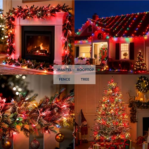 Joiedomi Christmas String Lights Indoor,100 Count Mini Red Light,21.4 FT Lighting Decor for Patio Dorm Classroom Bedroom Holiday Wedding Party Garland Birthday Festival,White Wire - color: Red, size: 100ct