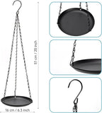 Heavy Duty Metal Hanging Planters for Indoor Plants - Black Plant Hanger with Sturdy Tray & Chains, Modern Boho Wall/Ceiling/Window Mounted Plant Basket (3/S, Three Chains Three Little Trays)