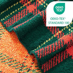 Exclusivo Mezcla Checkered Christmas Blanket, Ultra Soft and Warm Reversible Woven Knit Blanket, Lightweight Cozy Snuggly Throw for Couch Bed, Plaid Red and Green, 50"x60" - color: Red and Green, size: Throw (50"x60")
