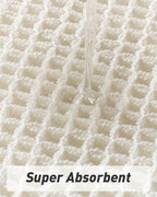 AMOAMI Waffle Runner Rug Super Absorbent Non Slip Bath Mats for Bathroom Floor, Machine Washable Boho Bathroom Runner Rug with Tassels, Ideal for Hallway Bedroom Laundry Room, 2'x 4'