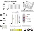 5-Tier Seed Starter Trays, Plant Stand with LED Grow Light (Auto-Timer), Bottom Watering Designed for Indoor Greenhouse Plants, Fits Small Pots & Seedling Cell Trays - White