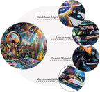 Galoker Blacklight Alien UFO Tapestry Trippy Galaxy Planet Tapestry UV Reactive Funny DJ Music Wall Tapestries Plant Cactus Tapestries Wall Hanging for Home Decor(51.2"x59.1")