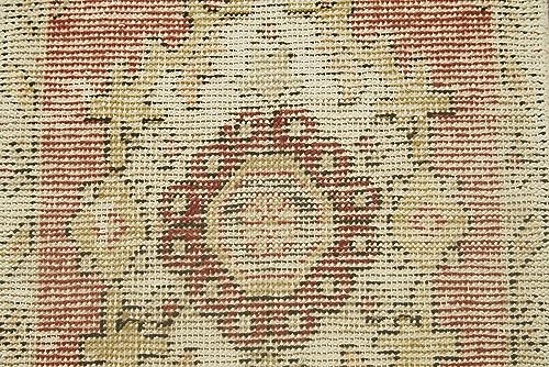 1'5" x 2'7" - 44 x 79 Cm Overdyed Beige Bohemian Wool Cotton Handmade Handknotted Vintage Turkish Area Rug for Living Room Bedroom Nursery Hallway Indoor