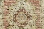 1'5" x 2'7" - 44 x 79 Cm Overdyed Beige Bohemian Wool Cotton Handmade Handknotted Vintage Turkish Area Rug for Living Room Bedroom Nursery Hallway Indoor