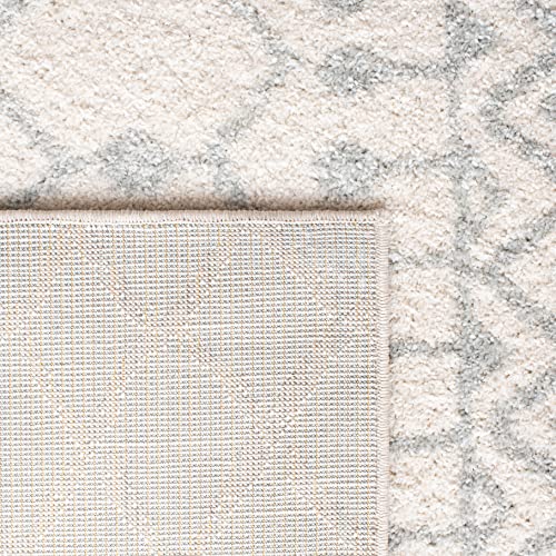 SAFAVIEH Tulum Collection Accent Rug - 2' x 3', Ivory & Light Grey, Moroccan Boho Distressed Design, Non-Shedding & Easy to Clean, Ideal for Front Door, Kitchen, Entryway, Foyer (TUL270D) - color: Ivory/Light Grey, size: 2' x 3' (Rectangular)