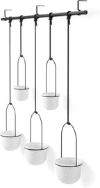 Umbra Triflora Hanging Planter, Set of 5, White (Pack of 3)
