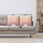 QIYUHOY Orange Kids Rainbow Classroom Throw Pillow Covers, Reading Nook Calming Corner Playroom Decor Pillow Case, Orange Play Room Throw Pillow Cover Decor for Girls Boys Room, 18x18 Inch