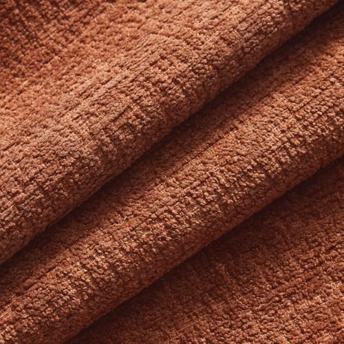 MIULEE Decorative Throw Pillow Covers 18x18 Pack of 2 Rust Couch Pillow Covers Fall Soft Cozy Textured Chenille Pillowcases for Home Decor Sofa Living Room Cushion Bedroom - color: Rust, size: 18" x 18" (Pack of 2)