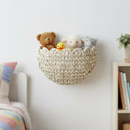 Wicker Wall Basket,Scalloped Hanging Wall Basket for Storage and Organizing,Wicker Decorative Storage Baskets for Flower,Magazine,Nursery,Front Door,Bathroom Boho Decor