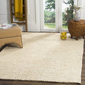 SAFAVIEH Natural Fiber Collection Area Rug - 6' Square, Ivory, Handmade Jute, Ideal for High Traffic Areas in Living Room, Bedroom (NF520A) - size: 6' x 6' (Square)