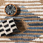 nuLOOM Hand Braided Marla Denim And Jute Diamonds Area Rug, 5x8, Off-white - color: Marla Off-white, size: 5' x 8' (Rectangular)