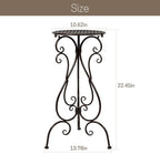 Metal Plant Stand Indoor Outdoor, Heavy Duty Flower Pot Stands 22.5 Inch Tall, Single Plants Pedestal Table for Planter Patio Farmhouse Garden Porch, Brown(1 Pack)