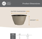 The HC Companies 13 Inch Wrapt Hanging Planters, Lightweight UV-Resistant Plastic Hanging Planters for Indoor & Outdoor Plants, 2-Pack Hanging Flower Pots for Garden, Patio & Home Decor, Black