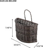 Wicker Wall Hanging Basket, Woven Plants Flowers Basket for Porch Garden Farmhouse Kitchen (Sector)