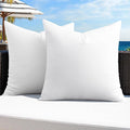 MIULEE Pack of 2 28x28 Outdoor Pillow Inserts, Outdoor Throw Pillows Water-Resistant Decorative Premium Square Pillow Stuffer Sham for Porch Swing Couch Sofa Cushion Patio Furniture