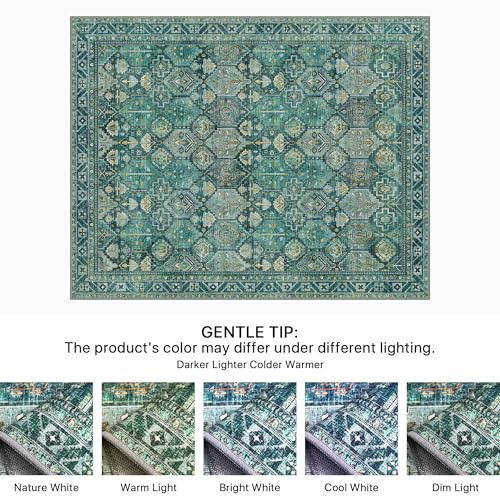 Bavni 2x3 Entryway Rug Bathroom Rugs for Front Door Bedroom Bathroom Kitchen, Washable Vintage Print Carpet, Ultra-Thin Chenille Lightweight Rug with Non Slip Backing, Dark Green - color: Dark Green, size: 2' x 3' (Rectangular)