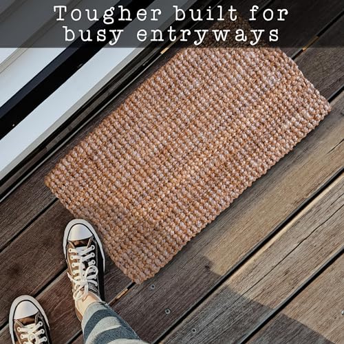 Jute Doormat 30x17 Inch, Jute Entryway, Braided Doormat, Natural Woven Welcome Mat