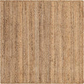Rugs.com - Braided Jute Rug – 4 Ft Square Natural Jute Area Rug – Eco-Friendly Coastal Decor for Entryways, Bedrooms, and Home Offices - size: 4' x 4' (Square)