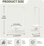 Hanging Planters for Indoor Plants White, Wall Plant Holder Stand to Hold Large Pots - Premium Metal Wall Planters for Indoor Outdoor Decor