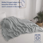 Simple&Opulence Cotton Throw Blanket for Bed, Couch, Boho Textured Geometric Knit Woven Blanket With Tassels Soft, Lightweight Breathable Shabby Chic Farmhouse Decoration for All-Season(Greyish Green)