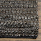 SAFAVIEH Natural Fiber Collection Runner Rug - 2'3" x 8', Charcoal, Handmade Jute, Braided Woven Design, Ideal for Living Room, Bedroom (NF212C) - color: Charcoal, size: 2'3" x 8' (Runner)