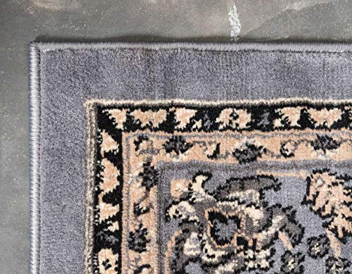 Unique Loom Sialk Hill Collection Area Rug - Washington (2' 2" x 8' 2" Runner Gray/Black) - color: Gray/Black, size: 2'2" x 8'2" (Runner)