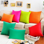4-Pack 100% Cotton Lumbar Comfortable Solid Decorative Throw Pillow Case,Thmyo Rectangle Cushion Cover Pillowcase Sublimation Blank Pillow Covers DIY Throw Pillowcase(12x20inch/30x50cm, Bright Green)