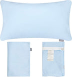 4-Pack 100% Cotton Lumbar Comfortable Solid Decorative Throw Pillow Case,Thmyo Rectangle Cushion Cover Pillowcase Sublimation Blank Pillow Covers DIY Throw Pillowcase(12x20inch/30x50cm, Light Blue)