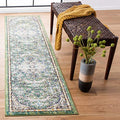 SAFAVIEH Madison Collection Runner Rug - 2'2" x 6', Green & Turquoise, Boho Chic Medallion Distressed Design, Non-Shedding & Easy Care, Ideal for High Traffic Areas in Living Room, Bedroom (MAD447Y) - color: Green/Turquoise, size: 2'2" x 6' (Runner)