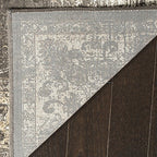 SAFAVIEH Vintage Collection Area Rug - 5'3" x 7'6", Soft Anthracite, Oriental Distressed Viscose Design, Ideal for High Traffic Areas in Living Room, Bedroom (VTG117-330)