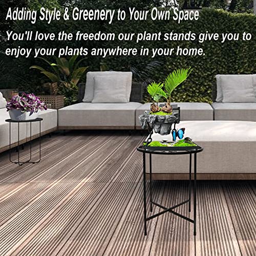 Plant Stand, Round Plant Stands Indoor Outdoor, Retro Design 15'' Tall Plant Stand, Rust-proof Coated Metal Plant Pot Stand Flower Stands for Indoor Plants Patio Garden Home Decor Set of 1 - size: 15'' 1 COUNT