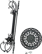 2 Pack Metal Potted Plant Stand Tall Flower Pot Stands Potted Holder Indoor Outdoor Decorative Plant Display Rack for Garden