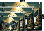 Generleo Mountain Moon Tapestry Forest Tree Tapestries Nature Landscape Tapestries Vintage Aesthetic Tapestry Wall Hanging for Bedroom Decor