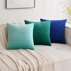 MIULEE Velvet Throw Pillow Covers 18x18 Inch, Pack of 2 - Royal Blue, Decorative Square Cushion Cases Farmhouse Modern Home Decor for Spring Couch Sofa Bedroom Living Room