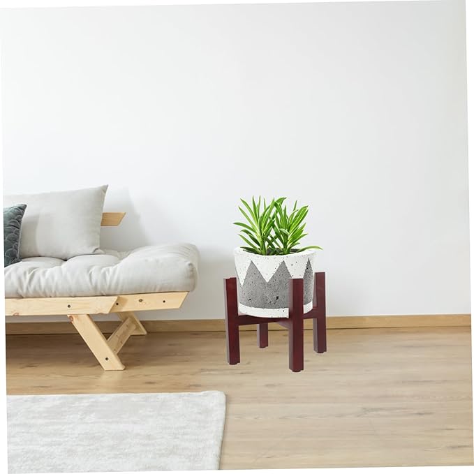 YARNOW Flower Pots Holder Wooden Plant Stand Home Indoor Plant Holder Elegant Boho Style Home Decor