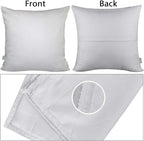 Thmyo 4-Pack 100% Cotton Comfortable Solid Decorative Throw Pillow Case Square Cushion Cover Pillowcase Sublimation Blank Pillow Covers DIY Throw Pillowcase(16x16 inch/ 40x40cm,Light Silver Grey)