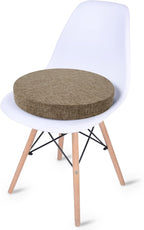 Tromlycs Round Chair Seat Cushion Pad 16 inch for Circle Stool Chairs Non Slip Decorative Foam Cushion Pillow, 1 Piece, 16 x 16 inches, Nature Linen