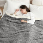 Snuggle Sac Super Soft & Reversible Heather Black Throw - Oversized Cozy Knit Blanket for Bed, Sofa, Living Room, Twin Size (60x80 Inches) - color: Heather Black, size: Twin (60"x80")