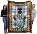 Pure Country Weavers Scotland - National Flower The Flowering Thistle Blanket - Gift Tapestry Throw - Woven from Cotton - Made in the USA (72x54) - color: Scotland Thistle, size: 72" x 54"