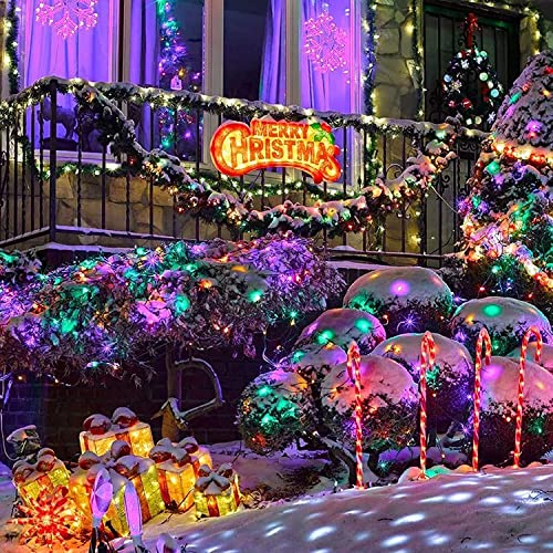 FULLBELL Black Christmas Light String, 33Feet, 100 LED Multicolor Christmas Decorations, Indoor Tree Party, Bedroom Decor (Multi Color- Black Wire) - color: Multi Color- Black Wire