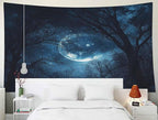 EMMTEEY Forest Tapestry Starry Sky Night Forest 60X50 Inch Ceiling Tapestry Wall Art Hanging Tapetries for Bedroom Living Room Dorm Décor