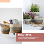 Kisangel 2pcs Flower Basket Woven Planter Plant Pots Indoor Plant Basket Multi-Purpose Woven s for Plant Multi-Purpose s Straw Flower Pot Girl Grass